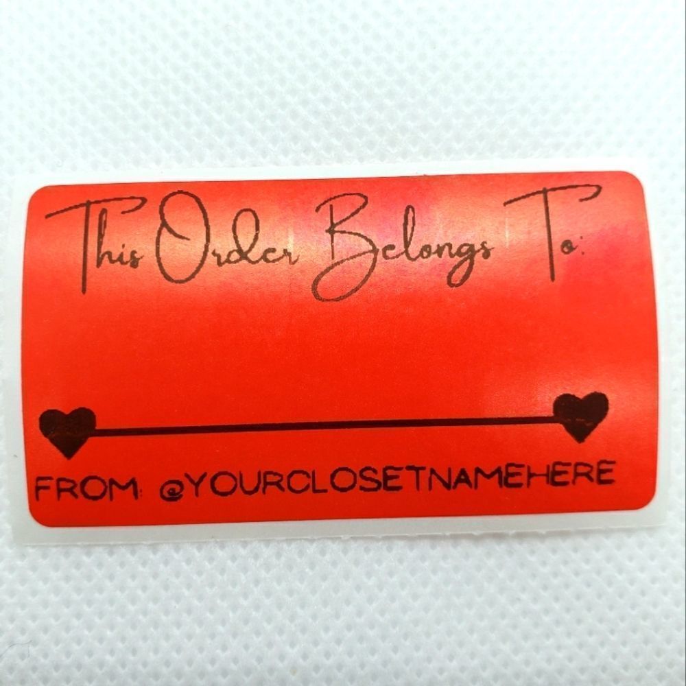 8/$20 40ct Customizable Stickers 2.25" x 1.25" Red Labels
